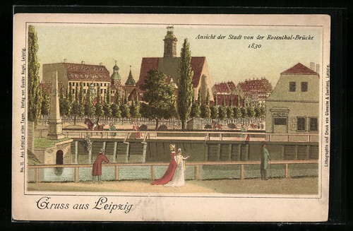 Lithograph leipzig view - lithograph, of