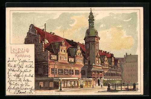 Lithograph leipzig view of - lithograph,